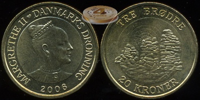 Дания. 20 крон. 2006 (Unc)