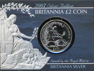 Великобритания. 2 фунта. 2007 (Unc. Серебро. Карточка)