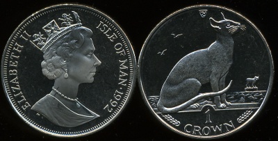 Остров Мэн. 1 крона. 1992 (Unc)