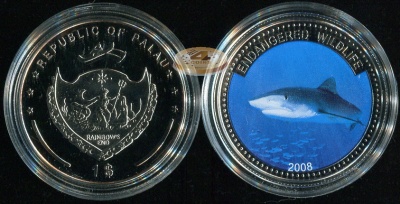 Палау. 1 доллар. 2008 (Proof. Эмаль)