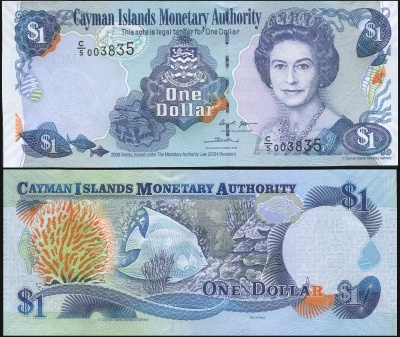 Каймановы о-ва Банкнота 1 доллар 2006 Unc Бумага Кат# P.33a