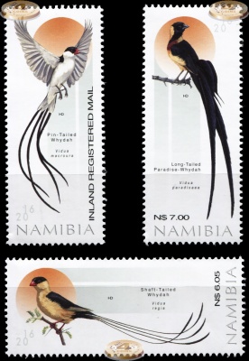 Намибия. 2016. Вдовушки (Vidua) (Серия. MNH OG)