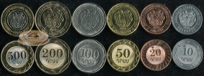 Армения. Набор №2 (6 монет. 1 биметалл) 2003