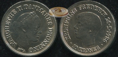 Дания. 10 крон. 1986 (Unc)