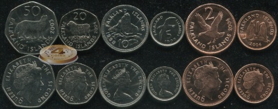 Фолклендские о-ва. Набор №4 (6 монет) 1998-2004