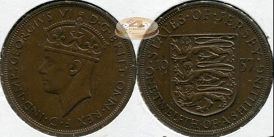 Джерси. 1/12 шиллинга. 1937 (Unc)