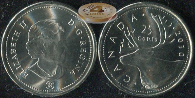Канада. 25 центов. 2010 (Unc)