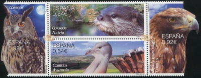 Испания. 2014. Охраняемая фауна (Сцепка. MNH OG)