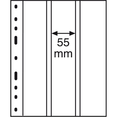 Лист Optima на 3 вертикальные секции [1 шт] (Leuchtturm)