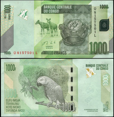 Конго. Банкнота 1000 франков. 30.06.2013. Unc. Бумага. Кат# P.101b