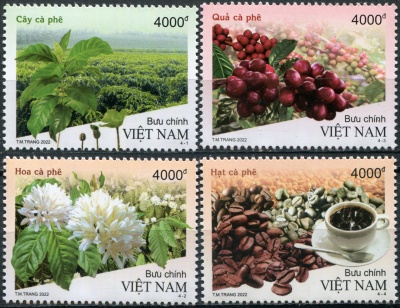 Вьетнам. 2022. Производство кофе во Вьетнаме (Серия Почтовых марок. MNH OG)