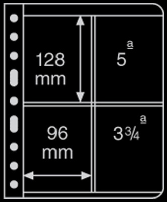 Черный лист Vario на 4 ячейки [1 шт] (Leuchtturm)
