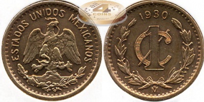 Мексика. 1 центаво. 1930 (XF+)