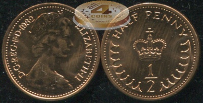 Великобритания. 1/2 пенни. 1982 (Unc)