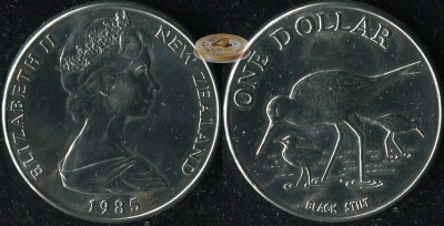 Новая Зеландия. 1 доллар. 1985 (Unc)