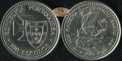 Португалия. 100 эскудо. 1989 (Unc)