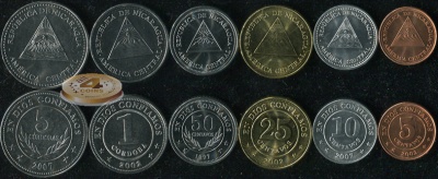 Никарагуа. Набор №4 (6 монет) 1997-2007