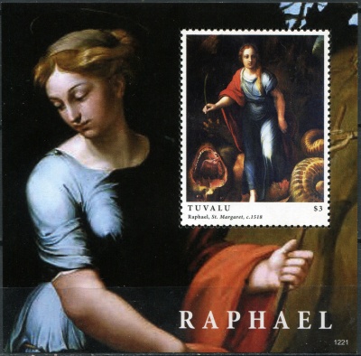 Тувалу. 2012. Картины Рафаэля (II) (Блок. MNH OG)