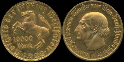 Германия (Вестфален). 10000 марок (нотгельд). 1923. (Unc)