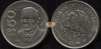 Мексика. 50 песо. 1984 (Unc)