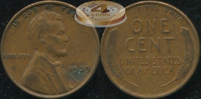 США. 1 цент. 1939 (XF/aUnc)
