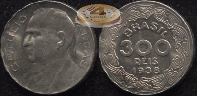 Бразилия. 300 рейс. 1938 (Unc)