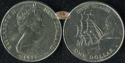 Новая Зеландия. 1 доллар. 1970 (Unc)