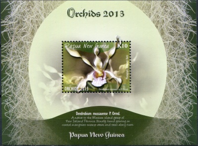 Папуа Новая Гвинея. 2013. Орхидеи (Блок. MNH OG)