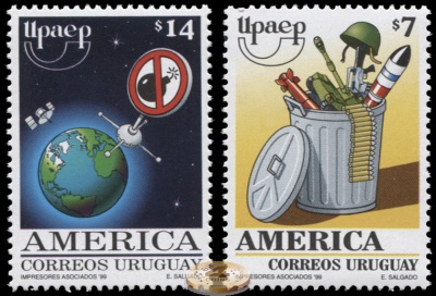 Уругвай. 1999. Америка - В новое тысячелетие без оружия (Серия. MNH OG)
