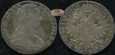 Св. Римская имп. (Австрия). 1 талер. 1780 IC-FA (aXF. Серебро)