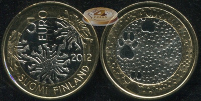 Финляндия. 5 евро. 2012 (Unc. Биметалл)