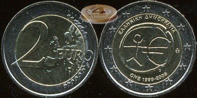Греция. 2 евро. 2009 (Unc. Биметалл)