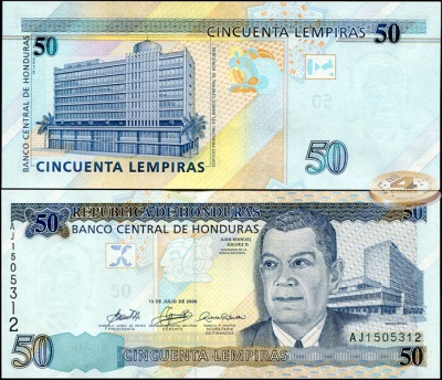 Гондурас. 50 лемпир (Unc) 2006