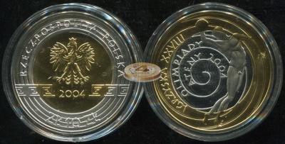 Польша. 10 злотых. 2004 (Proof. Серебро. Позолота)