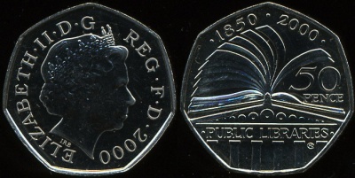 Великобритания. 50 пенсов. 2000 (Proof)
