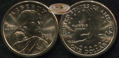 США. 1 доллар. 2005.P (Unc)