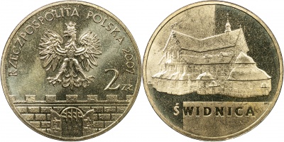 Польша. Монета 2 злотых. 2007 (KM#Y.621. Unc) Свидница