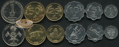 Мальдивы. Набор №5 (6 монет) 1984-96