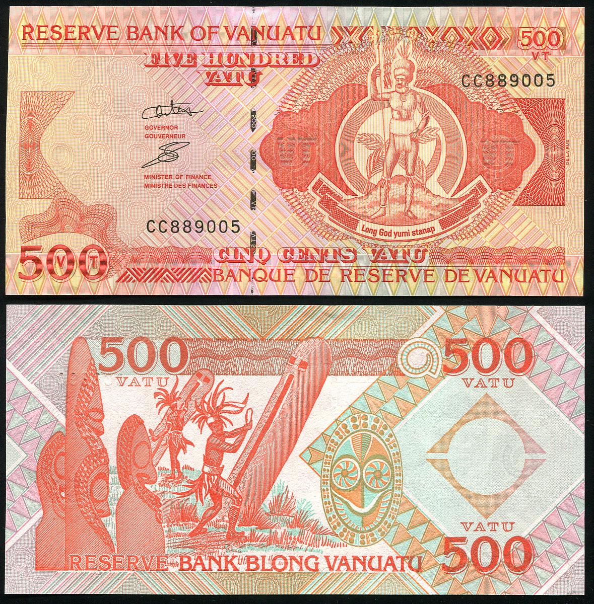 Вануату. Банкнота 500 вату. ND(2010). Unc. Бумага. Кат.# P.5c