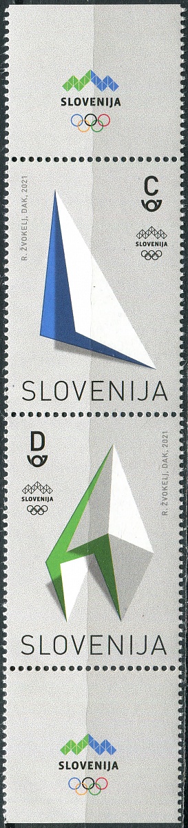 Словения. 2021. Летние Олимпийские игры 2020 - Токио, Япония 2021 (Сцепка. MNH OG)