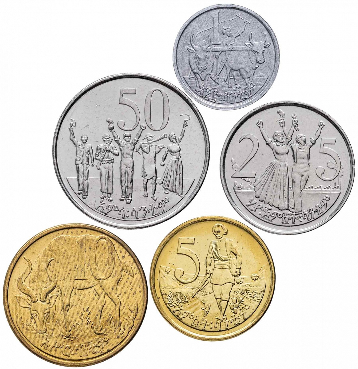 Эфиопия. Набор №1 (5 монет) 2000-10