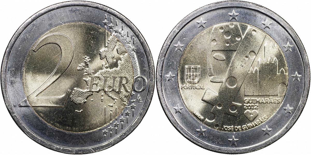 Португалия Монета 2 евро. 2012 (Unc. Биметалл) Гимарайнш - Столица Европейской Культуры