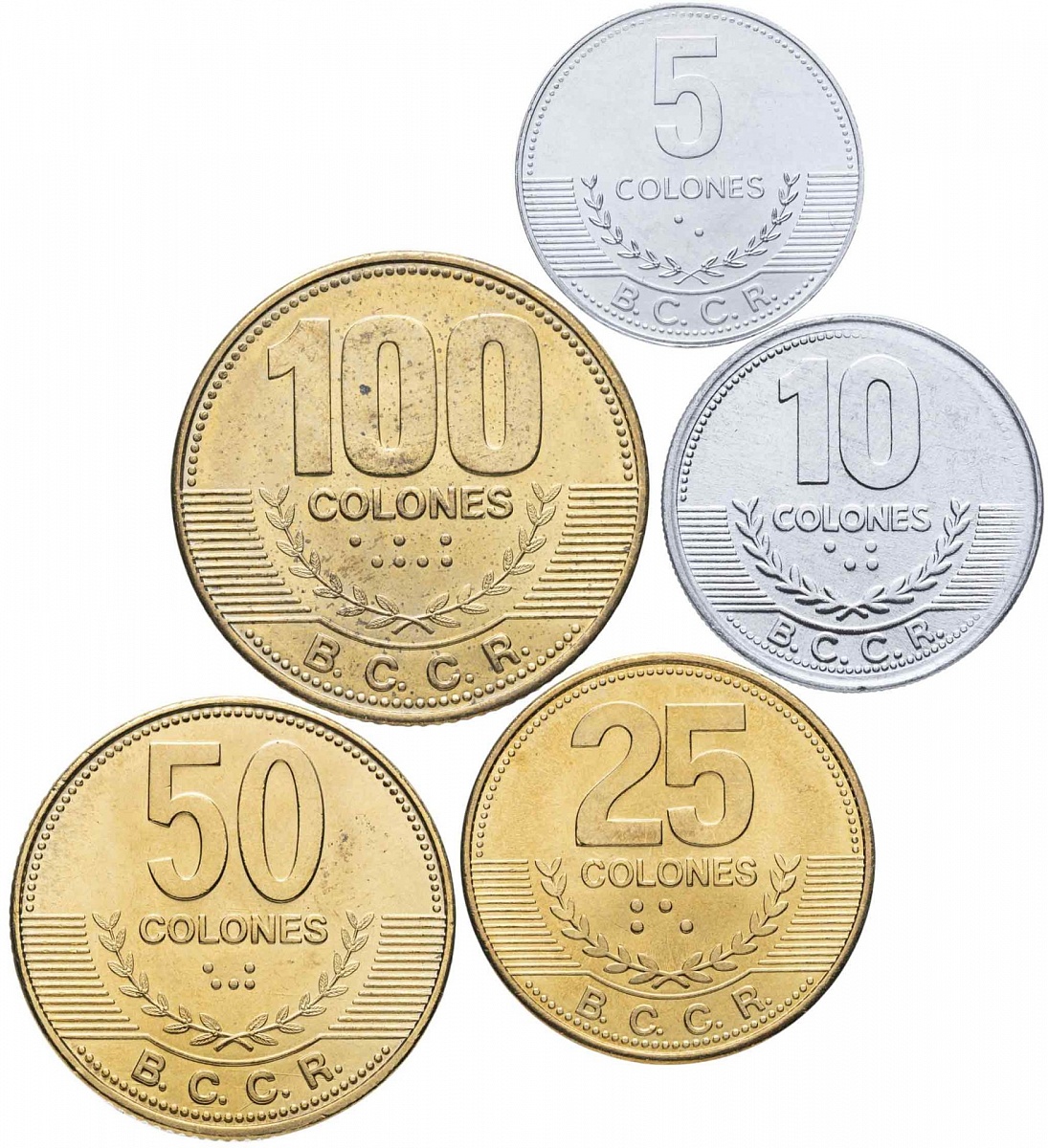 Коста-Рика. Набор №5 (5 монет) 2003-07
